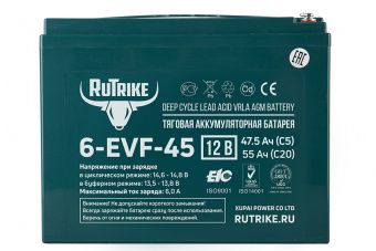 Тяговый аккумулятор RuTrike 6-EVF-45 (12V45AH C3)