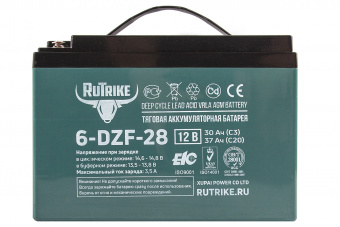 Тяговый аккумулятор RuTrike 6-DZF-28 (12V28AH C3)